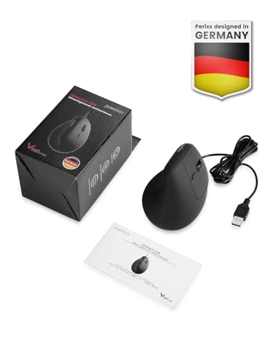 Perixx PERIMICE-508 Programmierbare Ergonomische Maus -Vertikal - Schnurgebunden - 1000/1600 dpi - Ideal gegen Maus-und Tennisarm Bild 6