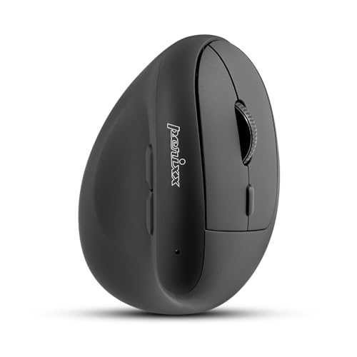 Perixx PERIMICE-608 Programmierbare Ergonomische Maus - Vertikales Design - 800/1200/1600 dpi - Kabellos, 10914, Schwarz, Kabellos - Funk 2,4GHz Bild 2