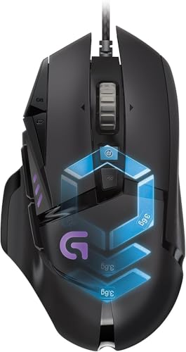 Logitech G502 Proteus Spectrum RGB Tunable Gaming Mouse, 12,000 DPI On-The-Fly DPI Shifting, Personalized Weight and Balance Tuning with (5) 3.6g Weights, 11 Programmable Buttons Bild 2