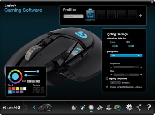 Logitech G502 Proteus Spectrum RGB Tunable Gaming Mouse, 12,000 DPI On-The-Fly DPI Shifting, Personalized Weight and Balance Tuning with (5) 3.6g Weights, 11 Programmable Buttons Bild 4