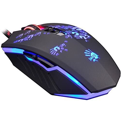 Gaming Mouse, Bloody A60 black Neon Infrared-Micro switch Adjustable 4,000CPI with Advanced weapon tuning & macro setting, Light Strike Fastest Response Less than 1ms, Fastest Response PC Game Mouse by BLOODY Bild 3