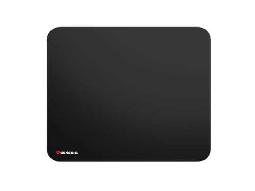 Genesis Carbon 500 L Gaming Mauspad 400×330 mm – Speed Oberfläche, rutschfeste Gummibasis, wasserabweisend, vernähte Kanten, präzise Maussteuerung, Kompatibel mit optischen & Laser-Mäusen, schwarz Bild 1