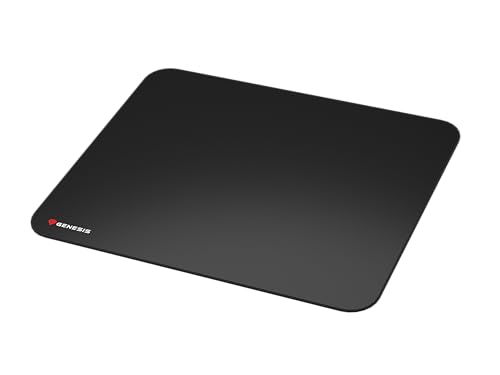 Genesis Carbon 500 L Gaming Mauspad 400×330 mm – Speed Oberfläche, rutschfeste Gummibasis, wasserabweisend, vernähte Kanten, präzise Maussteuerung, Kompatibel mit optischen & Laser-Mäusen, schwarz Bild 2