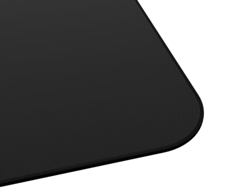 Genesis Carbon 500 L Gaming Mauspad 400×330 mm – Speed Oberfläche, rutschfeste Gummibasis, wasserabweisend, vernähte Kanten, präzise Maussteuerung, Kompatibel mit optischen & Laser-Mäusen, schwarz Bild 3