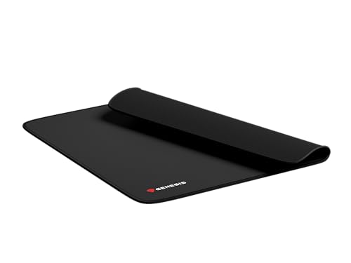 Genesis Carbon 500 L Gaming Mauspad 400×330 mm – Speed Oberfläche, rutschfeste Gummibasis, wasserabweisend, vernähte Kanten, präzise Maussteuerung, Kompatibel mit optischen & Laser-Mäusen, schwarz Bild 4