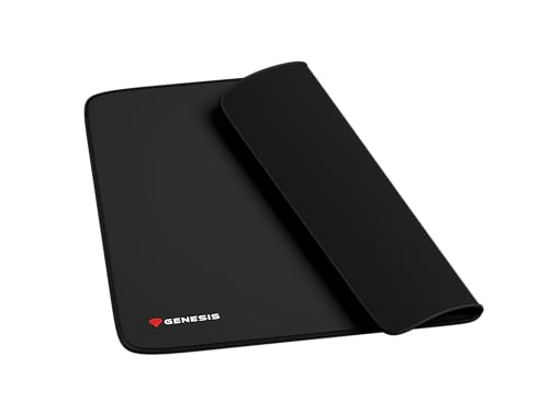 Genesis Carbon 500 L Gaming Mauspad 400×330 mm – Speed Oberfläche, rutschfeste Gummibasis, wasserabweisend, vernähte Kanten, präzise Maussteuerung, Kompatibel mit optischen & Laser-Mäusen, schwarz Bild 5