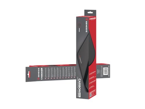 Genesis Carbon 500 L Gaming Mauspad 400×330 mm – Speed Oberfläche, rutschfeste Gummibasis, wasserabweisend, vernähte Kanten, präzise Maussteuerung, Kompatibel mit optischen & Laser-Mäusen, schwarz Bild 6