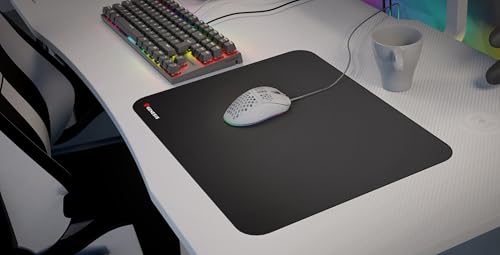 Genesis Carbon 500 L Gaming Mauspad 400×330 mm – Speed Oberfläche, rutschfeste Gummibasis, wasserabweisend, vernähte Kanten, präzise Maussteuerung, Kompatibel mit optischen & Laser-Mäusen, schwarz Bild 7