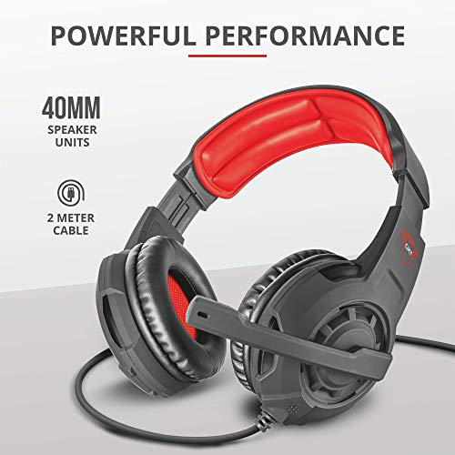 Trust Gaming Headset GXT 310 mit Mikrofon für PS4, PS5, PC, Nintendo Switch, Xbox Series X, Xbox One - Radius Kabelgebundene Gaming-Kopfhörer mit Verstellbares Mikrofon und Kopfbügel - Schwarz Bild 2