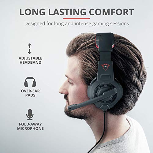 Trust Gaming Headset GXT 310 mit Mikrofon für PS4, PS5, PC, Nintendo Switch, Xbox Series X, Xbox One - Radius Kabelgebundene Gaming-Kopfhörer mit Verstellbares Mikrofon und Kopfbügel - Schwarz Bild 4