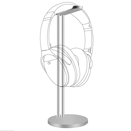 GEEKRIA Kopfhörer-Ständer, Aluminium-Legierung, Gaming-Headset-Kopfhörer-Halterung für Desktop-Headset-Halterung, Unterstützung für alle Kopfhörer-Größen (Silber) Bild 1