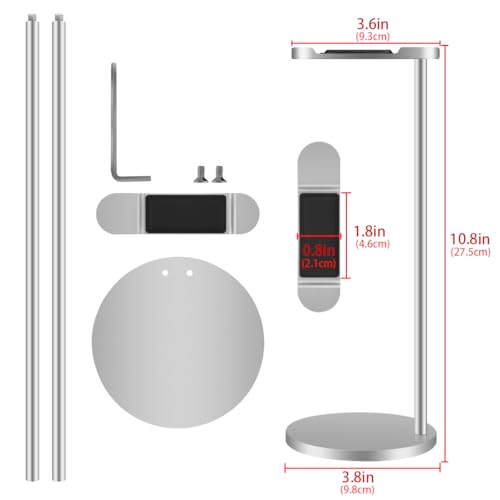 GEEKRIA Kopfhörer-Ständer, Aluminium-Legierung, Gaming-Headset-Kopfhörer-Halterung für Desktop-Headset-Halterung, Unterstützung für alle Kopfhörer-Größen (Silber) Bild 4