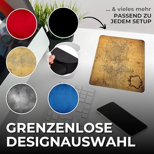 Silent Monsters Mauspad 44 x 35 cm Schwarz Stoff Mousepad XL Groß, rutschfest & leise, für Gaming Büro Office Homeoffice - 440 x 350 mm Mouse Pad Mat - Mausunterlage für alle Maus Arten Bild 3