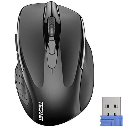 TECKNET Kabellose Maus Pro 2.4G 2600 DPI Wireless Maus 6 Tasten mit Nano Empfänger, 24 Monate Batterielaufzeit, 5 Einstellbare DPI-Pegel für PC Laptop iMac MacBook Microsoft Pro, Office Home Bild 1