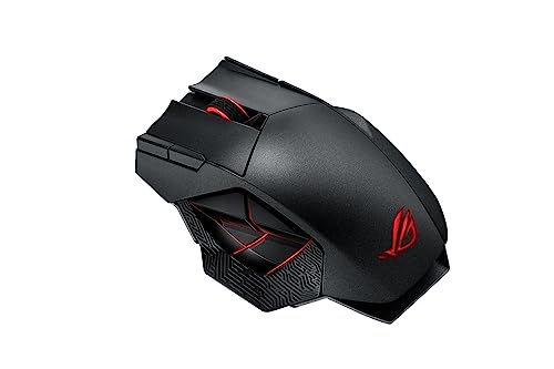 Asus 90MP00A1-B0UA00 RF Kabellos und USB Laser 8200DPI rechts Maus schwarz Bild 1