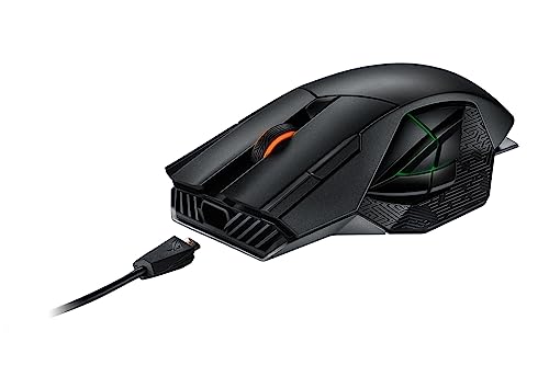 Asus 90MP00A1-B0UA00 RF Kabellos und USB Laser 8200DPI rechts Maus schwarz Bild 4
