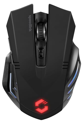 Speedlink FORTUS Gaming Maus Wireless - Kabellose Gaming-Maus mit 5 Tasten und LED-Beleuchtung, schwarz Bild 1