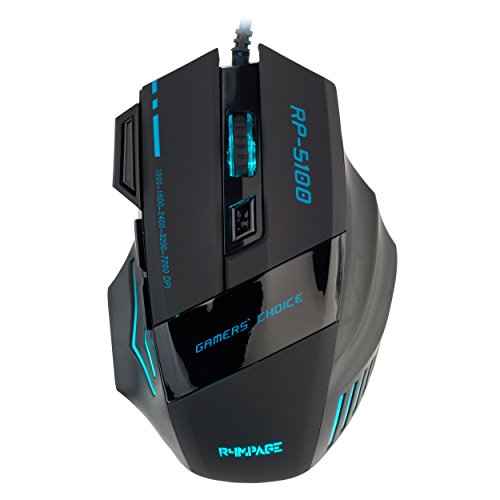 USB, RP-5100 6 Farbige LED-Gamingmaus, 7 Tasten, Scrollrad, Auflösung bis zu 7200 DPI Bild 1