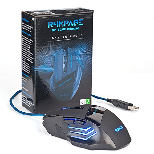 USB, RP-5100 6 Farbige LED-Gamingmaus, 7 Tasten, Scrollrad, Auflösung bis zu 7200 DPI Bild 2
