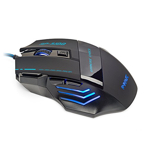 USB, RP-5100 6 Farbige LED-Gamingmaus, 7 Tasten, Scrollrad, Auflösung bis zu 7200 DPI Bild 3