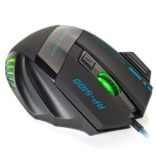 USB, RP-5100 6 Farbige LED-Gamingmaus, 7 Tasten, Scrollrad, Auflösung bis zu 7200 DPI Bild 4