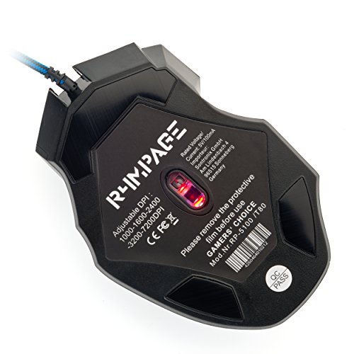 USB, RP-5100 6 Farbige LED-Gamingmaus, 7 Tasten, Scrollrad, Auflösung bis zu 7200 DPI Bild 6