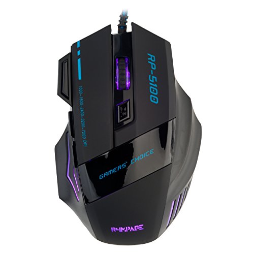 USB, RP-5100 6 Farbige LED-Gamingmaus, 7 Tasten, Scrollrad, Auflösung bis zu 7200 DPI Bild 7