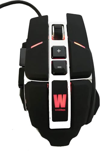 M300 Gaming Maus Pro Laser USB LED (austauschbare Seitenteile, mit Beleuchtung, 4000 dpi, 6 Tasten Gamer Mouse, Software & On-Board Memory, für PC, Computer, Laptop, Macbook), schwarz Bild 5