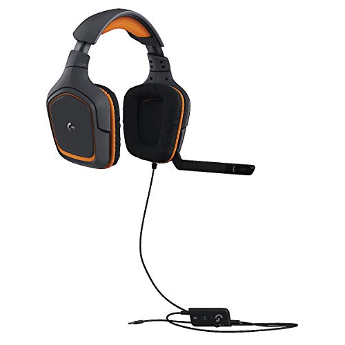 Logitech 981-000627 G231 Prodigy-Gaming Stereo Kopfhörer mit Mikrofon (für PC, Xbox und PS4) schwarz/orange Bild 1