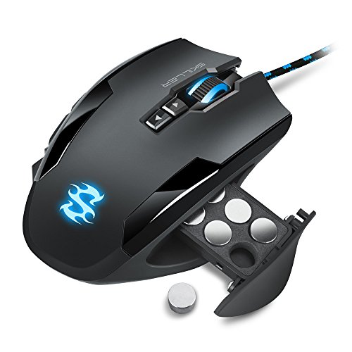 Sharkoon Skiller SGM1 Gaming Maus mit Makrotasten (10800 DPI, RGB-Beleuchtung, 12 Tasten, Weight-Tuning-System und Software) schwarz Bild 5