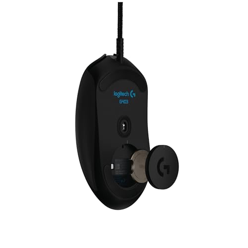 Logitech G403 Prodigy Gaming Maus, 12000 DPI Sensor, USB-Anschluss, RGB-Beleuchtung, Gewichttuning, 6 Programmierbare Tasten, Gummierte Griffflächen, Leichtgewicht, PC/Mac - Schwarz Bild 1