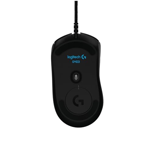 Logitech G403 Prodigy Gaming Maus, 12000 DPI Sensor, USB-Anschluss, RGB-Beleuchtung, Gewichttuning, 6 Programmierbare Tasten, Gummierte Griffflächen, Leichtgewicht, PC/Mac - Schwarz Bild 5