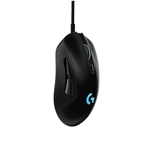 Logitech G403 Prodigy Gaming Maus, 12000 DPI Sensor, USB-Anschluss, RGB-Beleuchtung, Gewichttuning, 6 Programmierbare Tasten, Gummierte Griffflächen, Leichtgewicht, PC/Mac - Schwarz Bild 6