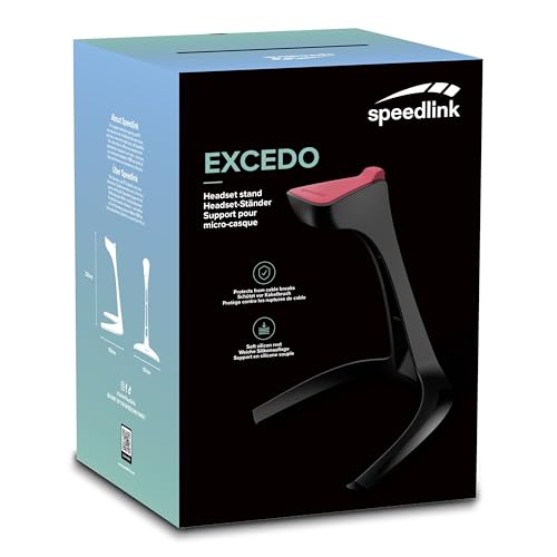 Speedlink EXCEDO Headphone Stand - Kopfhörer- und Headset Ständer, Halterung mit schonender Silikonauflage und rutschfester Unterseite, schwarz Bild 5