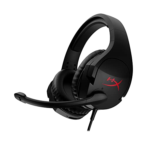 HyperX Cloud Stinger Gaming-Headset mit Kabel, DTS Headphone, Spatial Audio, 53-mm-Treiber, Memory Foam, 7.1 Surround-Sound, Flip-to-Mute-Mikrofon, USB- und 3,5-mm-Anschluss, Schwarz Bild 1