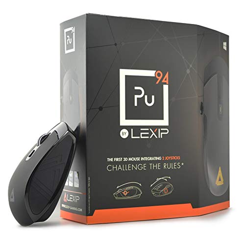 Lexip Pu94 3D gaming Mouse - Kabelgebundene USB-Maus und RGB - Spezielle 3D-Umgebungen und Design-Software - Hohe Präzision - 2 Joysticks, 6 Tasten und 12 programmierbare Richtungen, schwarz Bild 2