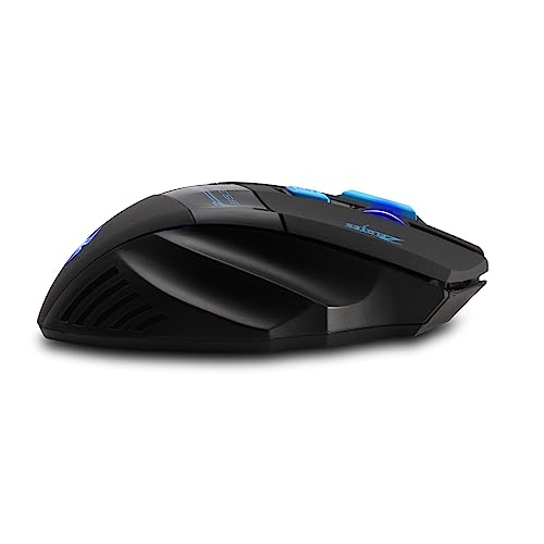 zelotes Kabellose Maus,4 DPI Einstellbar,7 Tasten,Energieeinsparung,2,4 GHz mit USB Empfänger,LED Beleuchtung,Ergonomisches Design,Gaming Maus Kabellos Funkmaus für PC, Mac, Laptop,Schwarz Bild 5