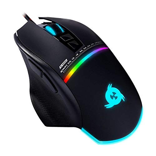 KLIM Skill Gaming Maus - High Precision PC Gaming Mouse USB - Neue 2023 - Wählbare DPI-Einstellung – Programmierbare Tasten – Exzellenter Griff PC PS5 Bild 1