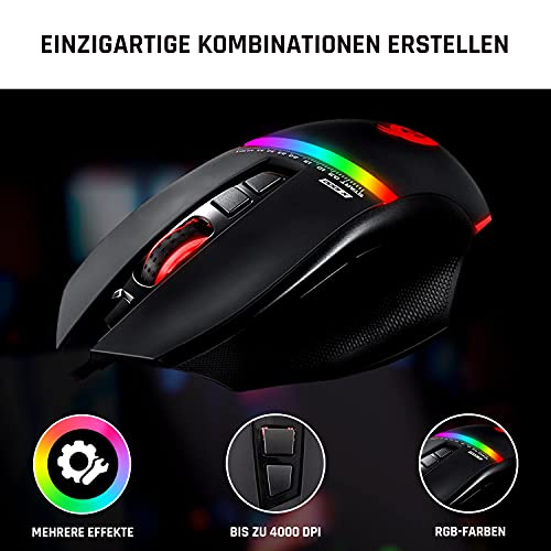 KLIM Skill Gaming Maus - High Precision PC Gaming Mouse USB - Neue 2023 - Wählbare DPI-Einstellung – Programmierbare Tasten – Exzellenter Griff PC PS5 Bild 5