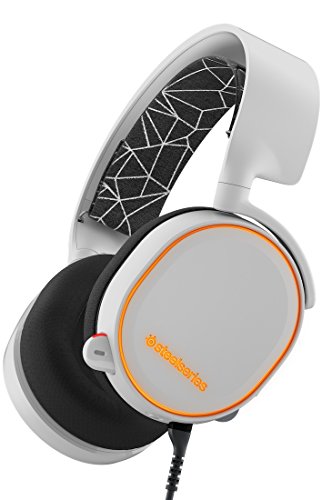 SteelSeries 61444 Arctis 5 [Legacy Edition], Gaming-Headset, RGB-Beleuchtung, DTS 7.1 Surround für PC, PC / Mac / PlayStation 4 / Mobilgerät / VR, Farbe weiß Bild 1