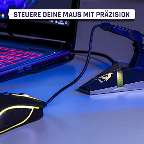 KLIM Bungee für die Gaming Maus - 3X USB 2.0 Hub - Multifunktionsprodukt - Hintergrundbeleuchtung - Mauskabelhalter für kabelgebundene Maus - Card Reader - Neue Bild 2