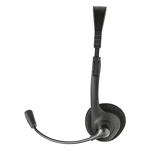 Trust Primo Chat Kopfhörer mit Kabel 3.5 mm, Einstellbares Mikrofon, Leichtes Design, Y-Adapter, 1,8 m Kabel mit Lautstärkeregler, Kabelgebundenes PC Headset für Mac Office Skype Teams, Schwarz Bild 5