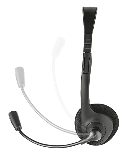 Trust Primo Chat Kopfhörer mit Kabel 3.5 mm, Einstellbares Mikrofon, Leichtes Design, Y-Adapter, 1,8 m Kabel mit Lautstärkeregler, Kabelgebundenes PC Headset für Mac Office Skype Teams, Schwarz Bild 6