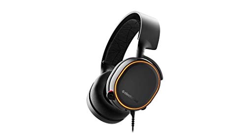 SteelSeries Arctis 5 [Legacy Edition], Gaming-Headset, RGB-Beleuchtung, DTS 7.1 Surround für PC, PC / Mac / PlayStation 4 / Mobilgerät / VR, Farbe schwarz Bild 1