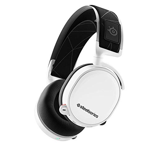 SteelSeries Arctis 7 [Legacy Edition], Drahtlos Gaming-Headset, DTS 7.1 Surround für PC, PC / Mac / PlayStation 4 / Android / iOS / VR, Farbe weiß Bild 1