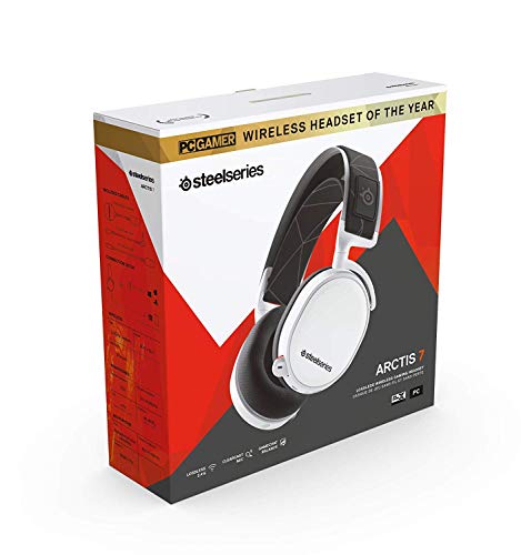 SteelSeries Arctis 7 [Legacy Edition], Drahtlos Gaming-Headset, DTS 7.1 Surround für PC, PC / Mac / PlayStation 4 / Android / iOS / VR, Farbe weiß Bild 4