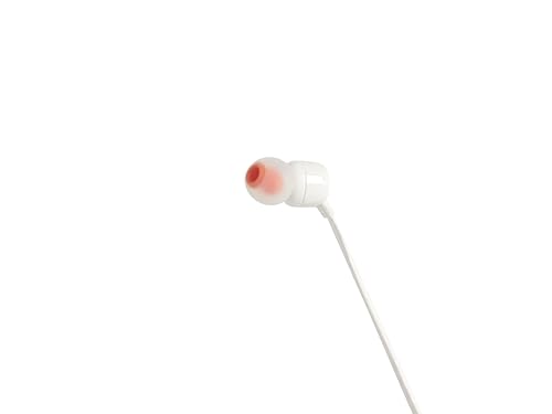 JBL Tune 110 – In-Ear Kopfhörer mit verwicklungsfreiem Flachbandkabel und Mikrofon in Weiß – Für grenzenlosen Musikgenuss mit der Pure Bass Sound Technologie Bild 3