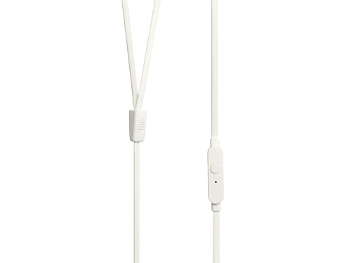 JBL Tune 110 – In-Ear Kopfhörer mit verwicklungsfreiem Flachbandkabel und Mikrofon in Weiß – Für grenzenlosen Musikgenuss mit der Pure Bass Sound Technologie Bild 4