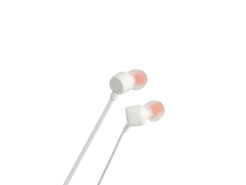 JBL Tune 110 – In-Ear Kopfhörer mit verwicklungsfreiem Flachbandkabel und Mikrofon in Weiß – Für grenzenlosen Musikgenuss mit der Pure Bass Sound Technologie Bild 5