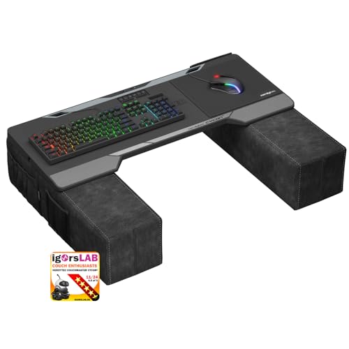 Couchmaster CYCON³ Black HORIZONLIGHT Bar, ergonomischer Gaming Laptoptisch für Couch, Sofa und Bett, Laptop Tisch mit USB Hub für PC, PS4/5, Xbox One/Series X und Laptops Bild 1